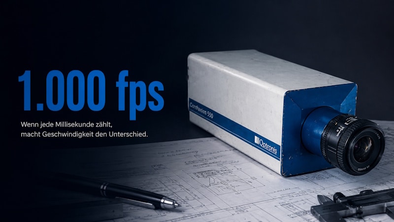 Historische Optronis High-Speed-Kamera mit 1.000 fps